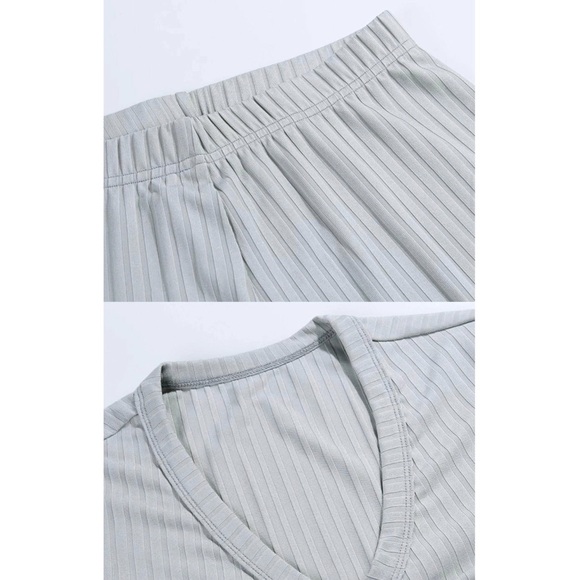 Gray Ribbed Two-Piece Set - Picture 4 of 6